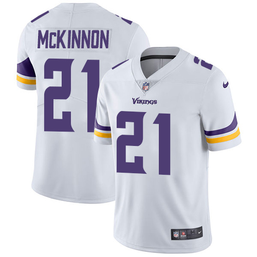 Nike Vikings #21 Jerick McKinnon White Men's Stitched NFL Vapor Untouchable Limited Jersey - Click Image to Close